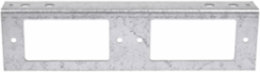 Recessed Service Floor Plate with 2 GFI Receptacles, Galvanized Steel