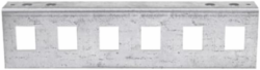 Recessed Service Floor Box, Galvanized Steel, Accepts 6 Keystone Jacks
