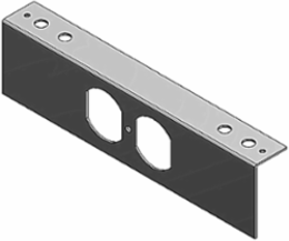 Recessed Service Device Plate, 4x5x8 Inch, Galvanized Steel, 1 Duplex Receptacle