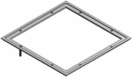 Aluminum Powder Coat Trim Ring for 4-Gang Floor Box, 13-1/4 Inch x 15-1/4 Inch