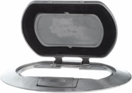 Aluminum Flush Cover, 5-31/32 Inch Opening, 6 Inch Depth, 1000 Pound Load Limit