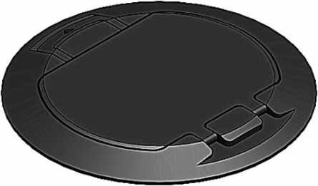Flush Cover, Solid Aluminum, 5-31/32 Inch Opening Diameter, 1000 Pound Load Limit