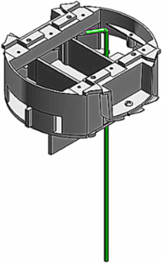 Flush Service Mounting Kit, 13.5 Inch x 13.5 Inch x 10.25 Inch, Non-Metallic, 3 Compartments