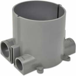 6 Inch Round Non-Metallic Floor Box, 140 in³ Volume, Flush Service