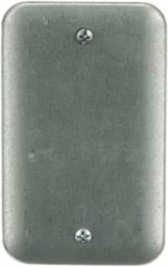 Utility Box Cover, 4-1/8 Inch x 2-1/2 Inch, Pre-Galvanized Steel, Blank