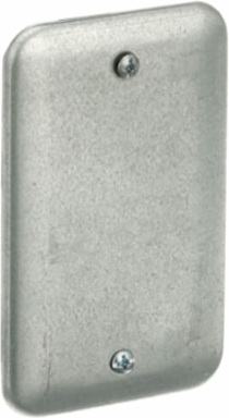 Utility Box Cover, 4-1/8 Inch x 2-1/2 Inch, Pre-Galvanized Steel, Blank