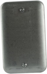 Utility Box Cover, 4-1/8 Inch x 2-1/2 Inch, Pre-Galvanized Steel, Blank