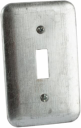 Single Gang Utility Box Cover, 4-1/8 Inch x 2-1/2 Inch, Pre-Galvanized Steel
