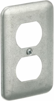 Single Gang Utility Box Cover, 4-1/8 Inch x 2-1/2 Inch, Pre-Galvanized Steel