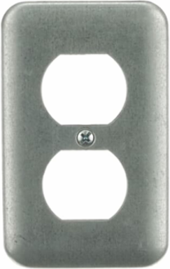 Single Gang Utility Box Cover, 4-1/8 Inch x 2-1/2 Inch, Pre-Galvanized Steel