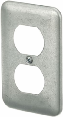 Single Gang Utility Box Cover, 4-1/8 Inch x 2-1/2 Inch, Pre-Galvanized Steel
