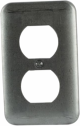 Single Gang Utility Box Cover, 4-1/8 Inch x 2-1/2 Inch, Pre-Galvanized Steel