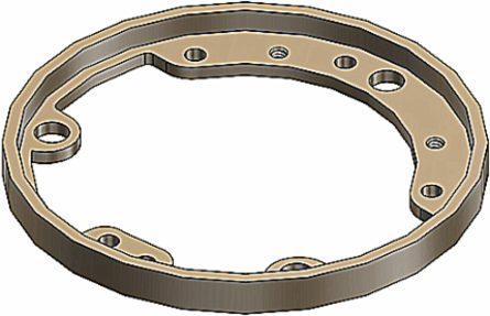 Brass Tile Trim Ring for Flush Service Floor Box, 5-5/32 Inch Opening