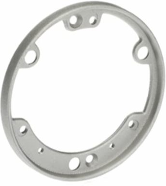 Aluminum Trim Ring for 68P Floor Box, 5-5/32 Inch Opening, 6 Inch Depth