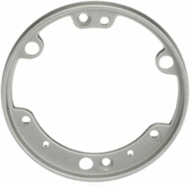 Aluminum Trim Ring for 68P Floor Box, 5-5/32 Inch Opening, 6 Inch Depth