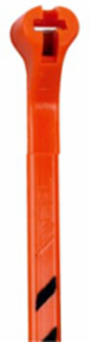 STRIPED CBL TIE 18LB 4IN ORG/BLK NY