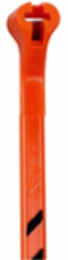 STRIPED CBL TIE 18LB 4IN ORG/BLK NY