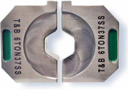 6-Ton Stainless Steel Hex Flex Die for #1 CU & #4 Al, Green