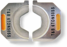 6-Ton Stainless Steel Hex-Flex Die for 3/0 CU, 1/0 Al, Orange/Tan Color