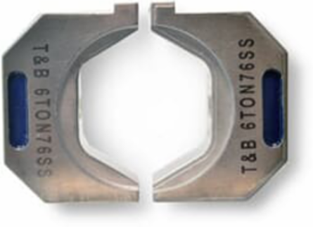 Stainless Steel Hex Die for 6 Ton Capacity Tools - Blue, Die Code 76H
