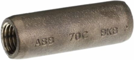Ground Rod Coupling, Size 3/4 Inch, Thread Size 3/4 - 10 UNS, Copper Material