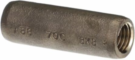 Ground Rod Coupling, Size 3/4 Inch, Thread Size 3/4 - 10 UNS, Copper Material