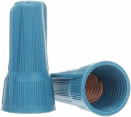 Blue Type II Winged Wire Connector for Copper Conductor, 3 #12 to 2 #6 Size, 50 Pieces