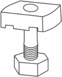 STUD NUT 1/4 x 1 INCH STEEL