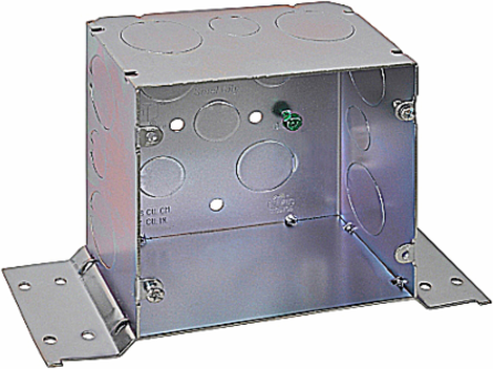 Square Outlet Box, 5 Inch x 5 Inch x 2-7/8 Inch, Steel