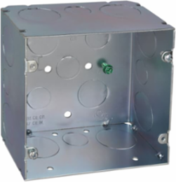 Electrical Steel Box, 5 Inch x 5 Inch x 2-7/8 Inch, 64 in3 Volume, 17 Knockouts