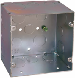 5 Inch Square Electrical Box, 67 Cubic Inch, Steel, 17 Knockouts