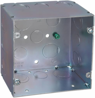 5 Inch Square Electrical Box with 17 Knockouts, 67 Cubic Inch Capacity