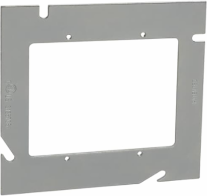 5 Inch Square Double Gang Device Extension Ring, Pre-Galvanized Steel