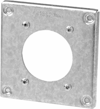 4 IN SQ COVER 30A ROUND RECEPTACLE