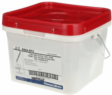 Lion Chain Bucket #3 Size, Zinc Plated Steel, 250 Ft, 90 lbs Capacity