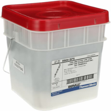 Lion Chain Bucket #3 Size, 500 Feet, Steel, Zinc Plated, 90 Pound Load Capacity