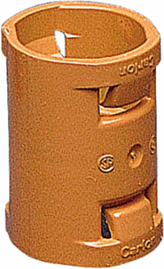 Quick Connect Coupling 1 Inch, Length 1.856 Inch, PVDF Material, Orange