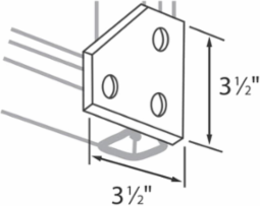 3-HOLE CORNER PLT HDG STL