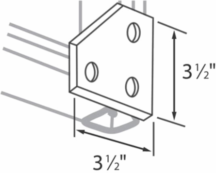 3-HOLE CORNER PLT STL