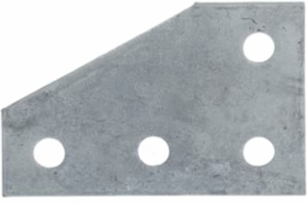 FLAT PLT CRNR BRKT 3.5X5.375IN HDG