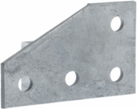 FLAT PLT CRNR BRKT 3.5X5.375IN HDG