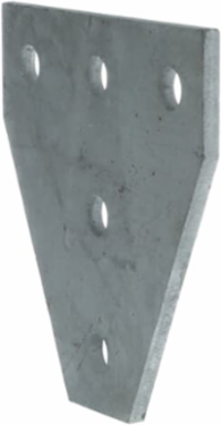 5-HOLE TEE PLT LEN 5-3/8IN HDG