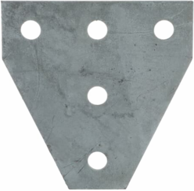 5-HOLE TEE PLT LEN 5-3/8IN HDG