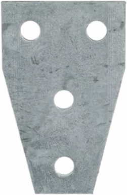 4-HOLE TEE PLT LEN5.375IN W3.5IN HD