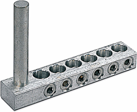 Aluminum Overhead Transformer Eyebolt Connector 6-13/16 Inch, 5/8 x 4 Stud, 6 Conductors