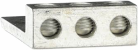 Aluminum 3-Conductor Two-Hole Mount Connector, Max 2 Str., Min 14 AWG