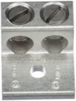 Two-Conductor One-Hole Mount Connector, 14 AWG-1/0 Str, 1-15/32 Inch Length