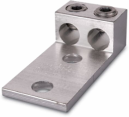 Dual-Rated Mechanical Connector, 2 Hole Mount, Aluminum, 6-350 kcmil