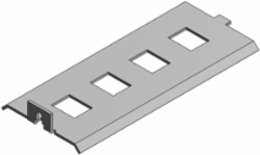 Data Panel Cover for 4 Omnijack/Keystone Jacks, Galvanized Steel