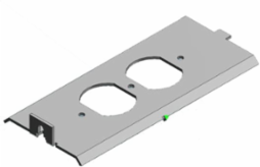 Data Panel Cover Single Duplex Receptacle Galvanized Steel